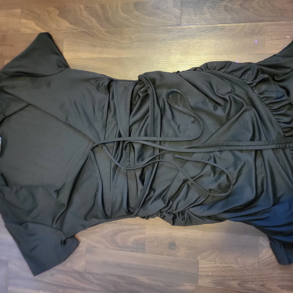 Elegant Black Wrap Dress